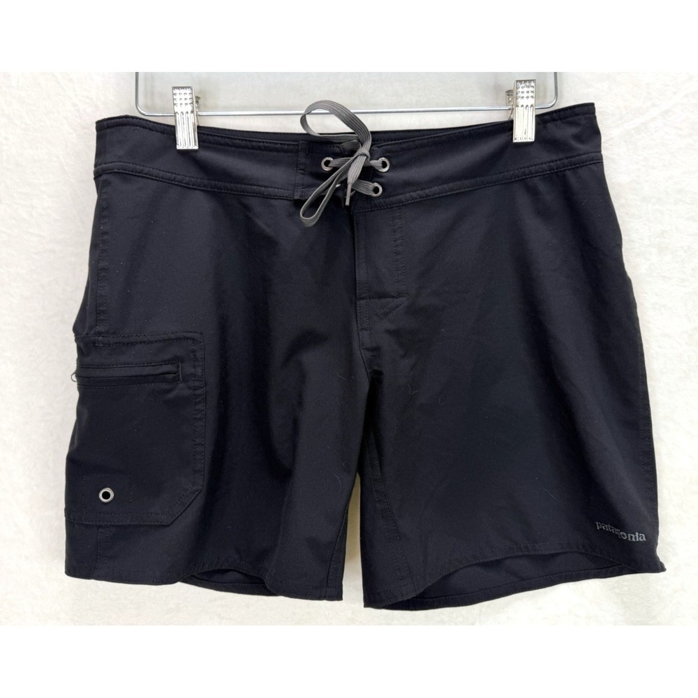 Patagonia Women's Lightweight Black Meridian Board Shorts Size 8
